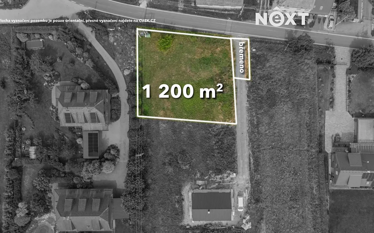 Prodej stavebního pozemku 1200 m²